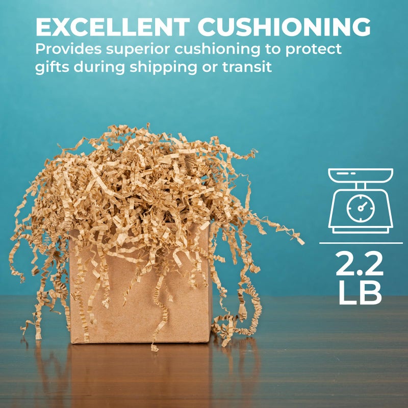 mxxkms 2.2 LB Kraft Shredded Paper for Gift Baskets  Effective Crinkle Paper and Basket Filler  Ideal for Gift Box Stuffing and Handmade Decoration  Birthdays  Weddings  Anniversaries  and All Occasions - Image 4